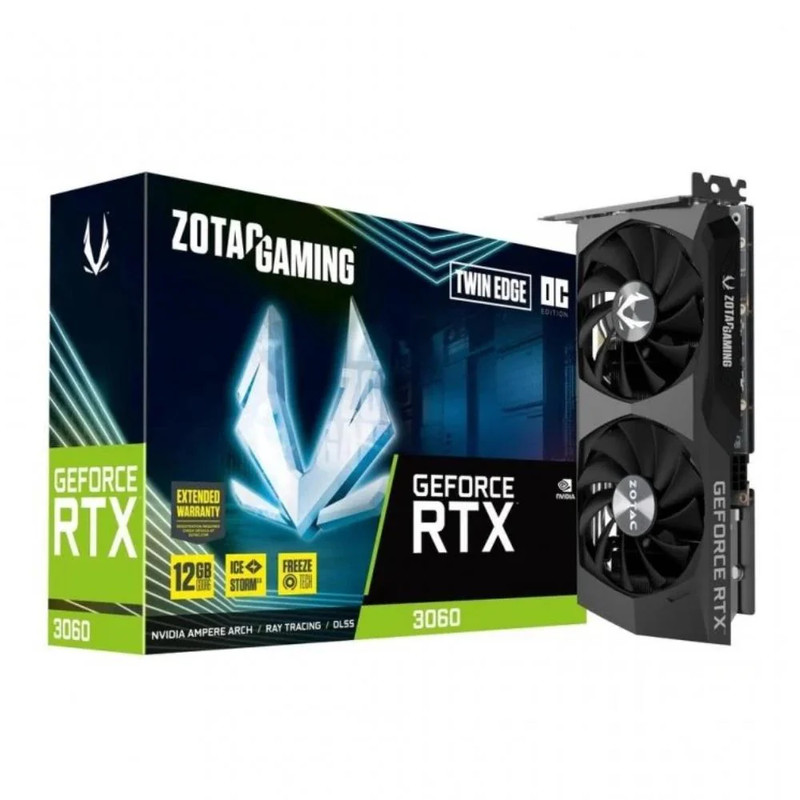 Zotac Gaming GeForce RTX 3060 Twin Edge OC 12GB GDDR6 Graphics Card - كرت الشاشة